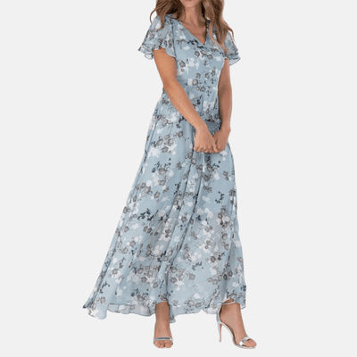 Elina™ - Geblümtes A-Linien-Kleid – Stilvoll und Damenhaft für besondere Anlässe