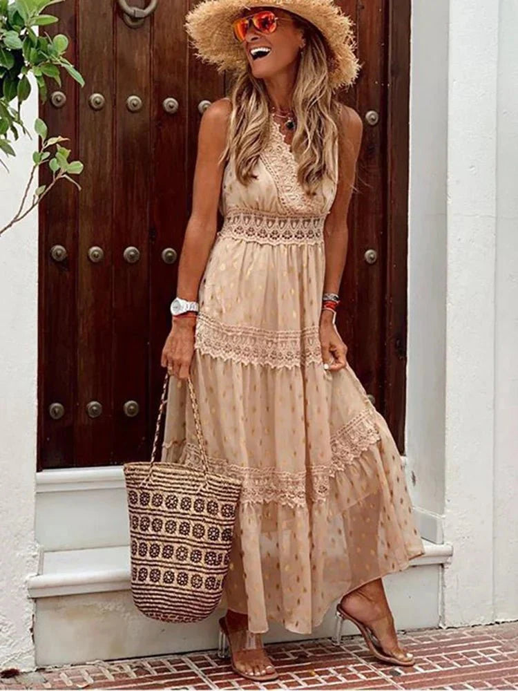 Lola™ - Elegantes Boho-Spitzen-Maxikleid für einen stilvollen Look