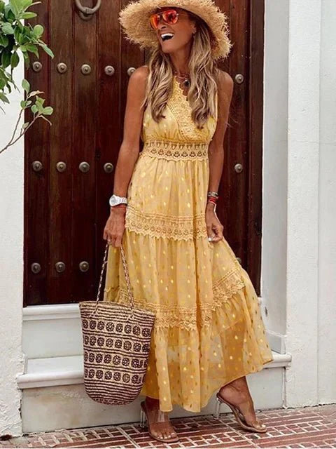 Lola™ - Elegantes Boho-Spitzen-Maxikleid für einen stilvollen Look