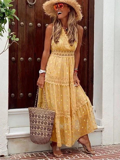 Lola™ - Elegantes Boho-Spitzen-Maxikleid für einen stilvollen Look