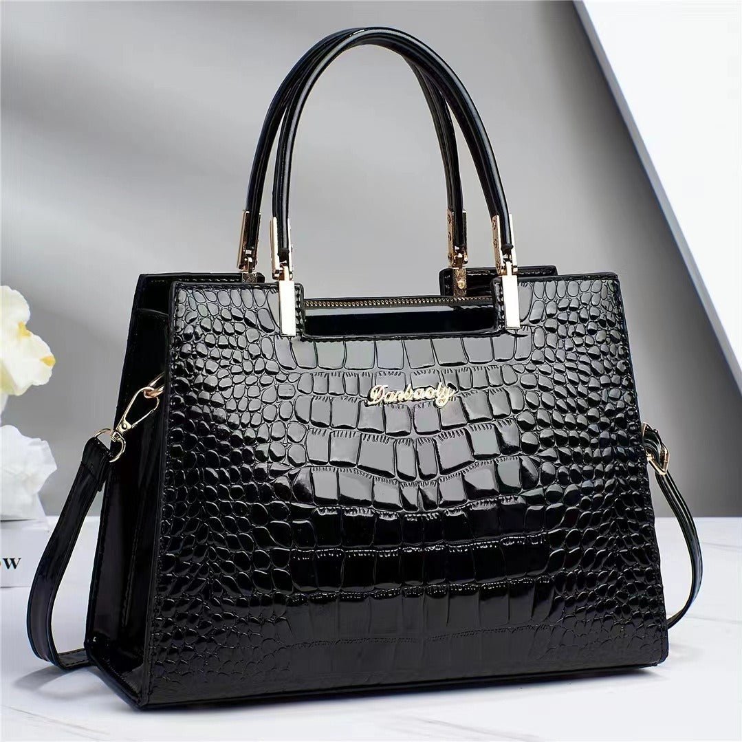 Melinda™ - Elegante Handtasche mit glänzendem Krokodilmuster