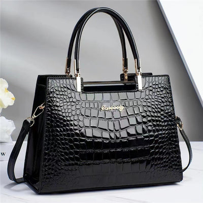 Melinda™ - Elegante Handtasche mit glänzendem Krokodilmuster