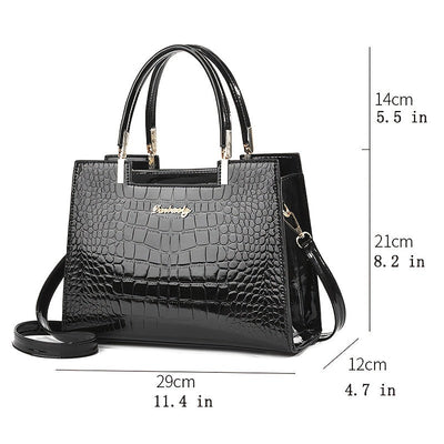 Melinda™ - Elegante Handtasche mit glänzendem Krokodilmuster