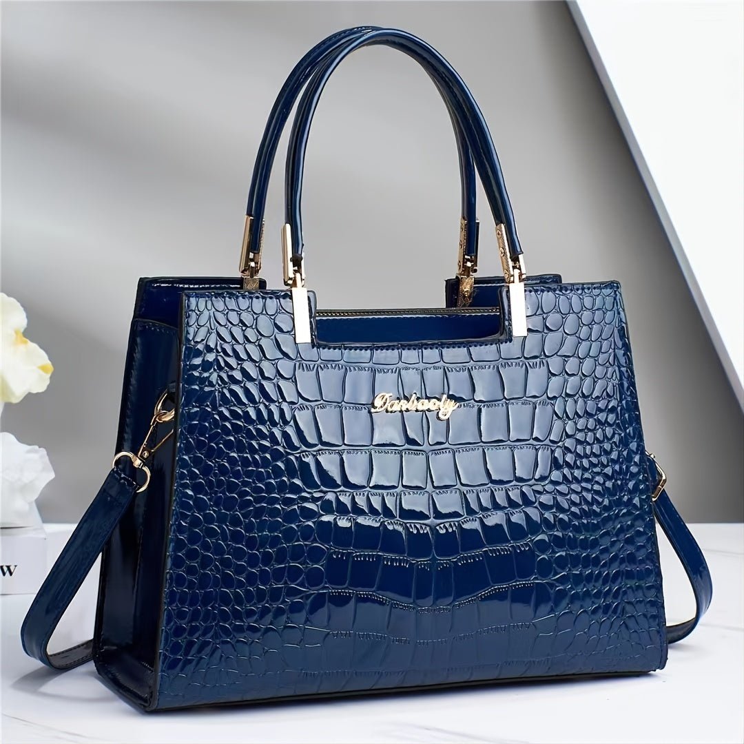 Melinda™ - Elegante Handtasche mit glänzendem Krokodilmuster