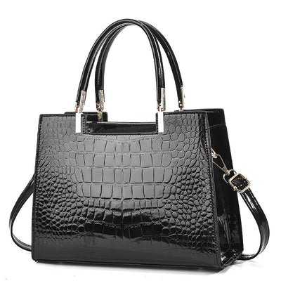 Melinda™ - Elegante Handtasche mit glänzendem Krokodilmuster
