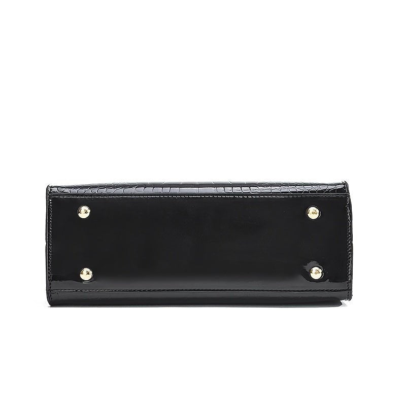 Melinda™ - Elegante Handtasche mit glänzendem Krokodilmuster