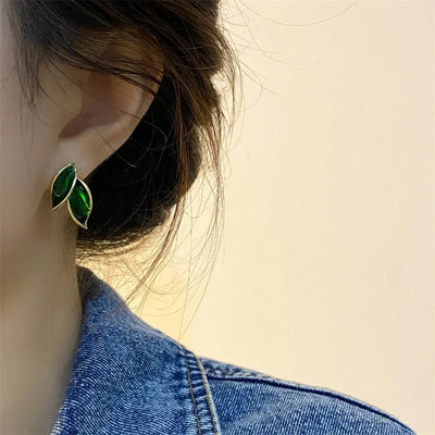 Micara™ - Elegante Emeraldblatt Ohrringe für stilvollen Schmuck-Anspruch