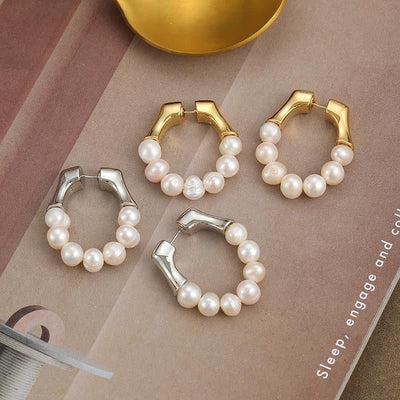 Micara™ - Elegante Pearl Curve Ohrringe für einen stilvollen Look