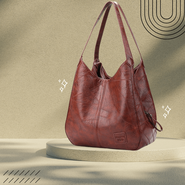 Naoko™ - Stilvolle Große Leder-Umhängetasche für Damen