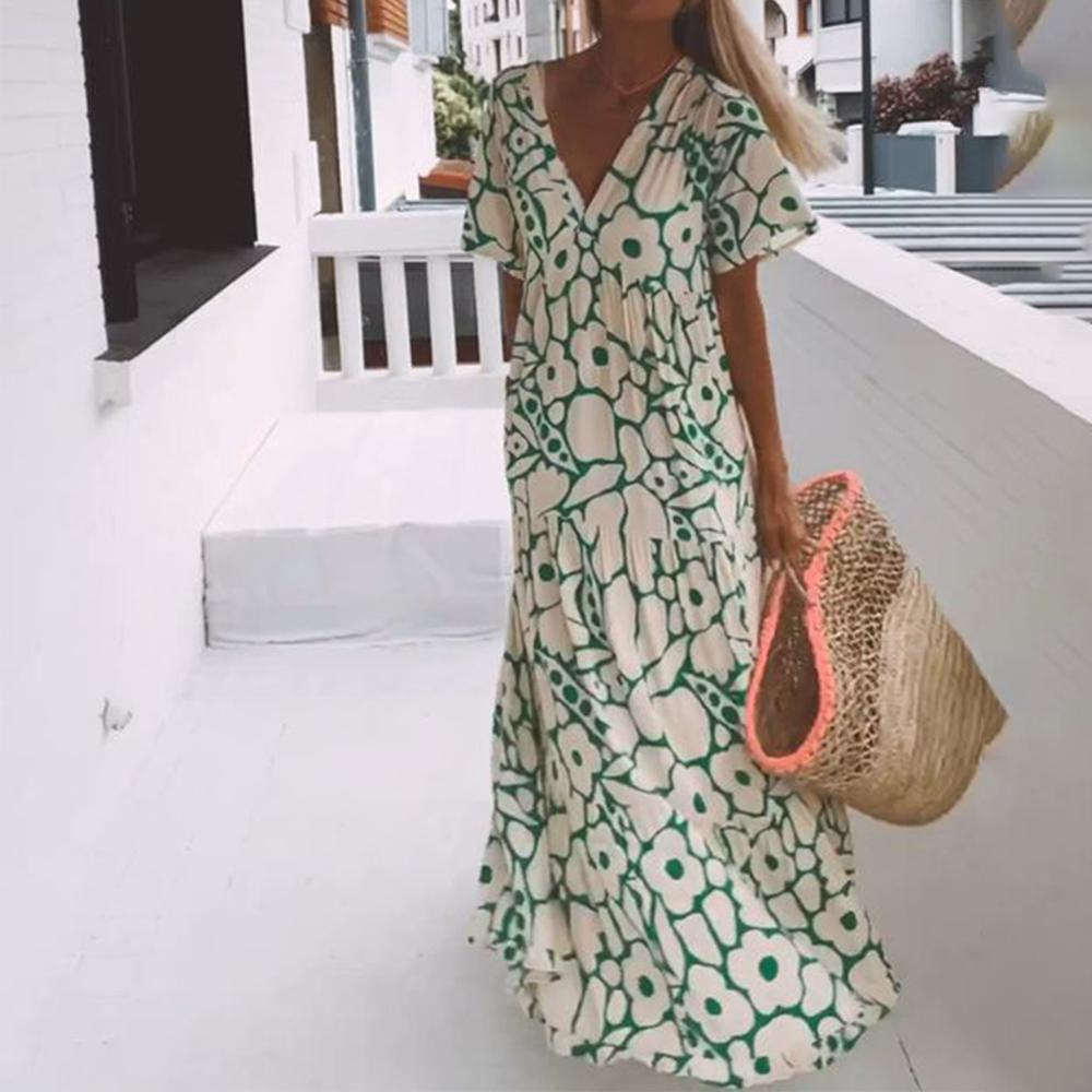 Nicole™ - Stilvolles Bedrucktes Maxikleid für einen eleganten Look