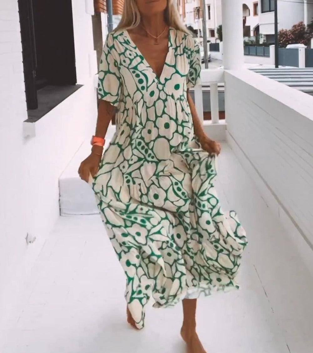 Nicole™ - Stilvolles Bedrucktes Maxikleid für einen eleganten Look