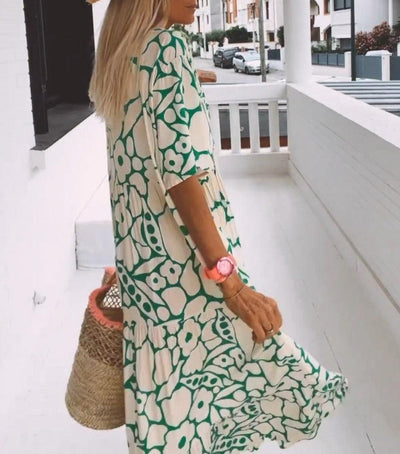 Nicole™ - Stilvolles Bedrucktes Maxikleid für einen eleganten Look