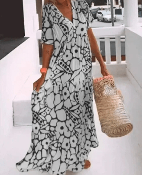Nicole™ - Stilvolles Bedrucktes Maxikleid für einen eleganten Look