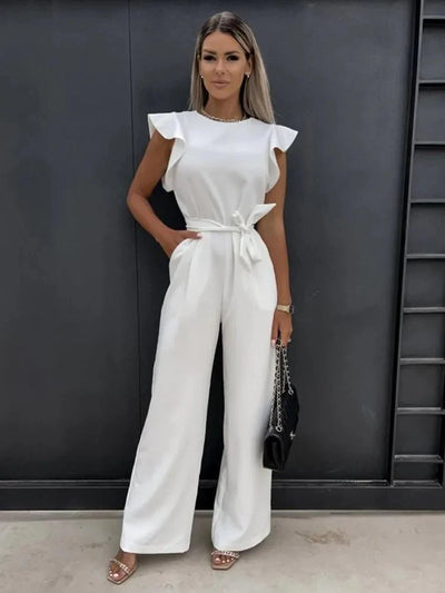 Nina™ -  Eleganter Jumpsuit mit stilvollen Gerüschten Ärmeln
