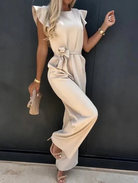 Nina™ -  Eleganter Jumpsuit mit stilvollen Gerüschten Ärmeln