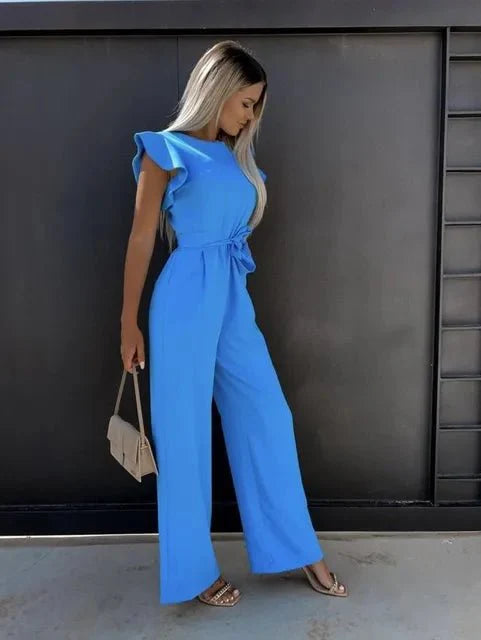 Nina™ -  Eleganter Jumpsuit mit stilvollen Gerüschten Ärmeln