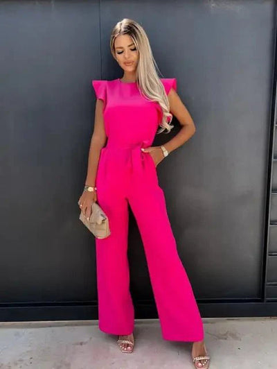 Nina™ -  Eleganter Jumpsuit mit stilvollen Gerüschten Ärmeln