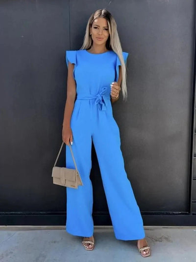 Nina™ -  Eleganter Jumpsuit mit stilvollen Gerüschten Ärmeln