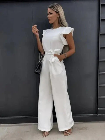 Nina™ -  Eleganter Jumpsuit mit stilvollen Gerüschten Ärmeln