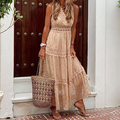 Noa™ - Boho-Stil Spitzen-Maxikleid für einen lässigen und eleganten Look
