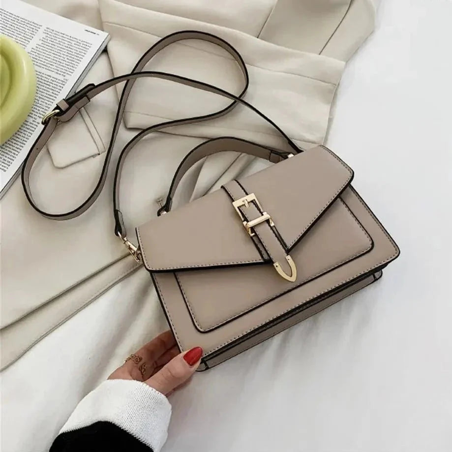 Olive™ - Elegante Flap Leder-Umhängetasche für stilvollen Alltagsschutz