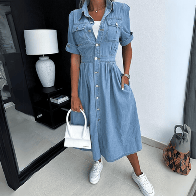 Rebekka™ - Denim Midikleid – Stilvoll und Trendy für jeden Anlass