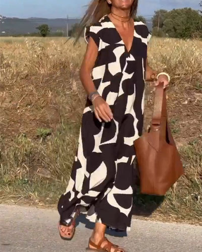Zoey™ - Lose Bedrucktes Maxikleid – Stilvoller Komfort für Deinen Alltag