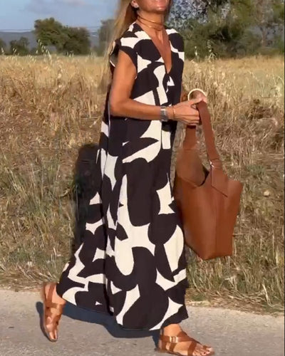Zoey™ - Lose Bedrucktes Maxikleid – Stilvoller Komfort für Deinen Alltag
