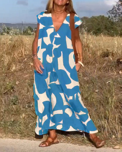 Zoey™ - Lose Bedrucktes Maxikleid – Stilvoller Komfort für Deinen Alltag