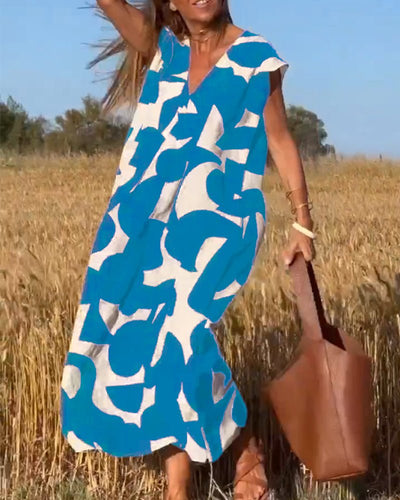 Zoey™ - Lose Bedrucktes Maxikleid – Stilvoller Komfort für Deinen Alltag