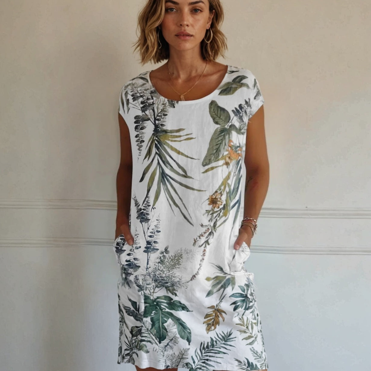 Mia™ - Luftiges Tropical-Kleid mit Seitentaschen