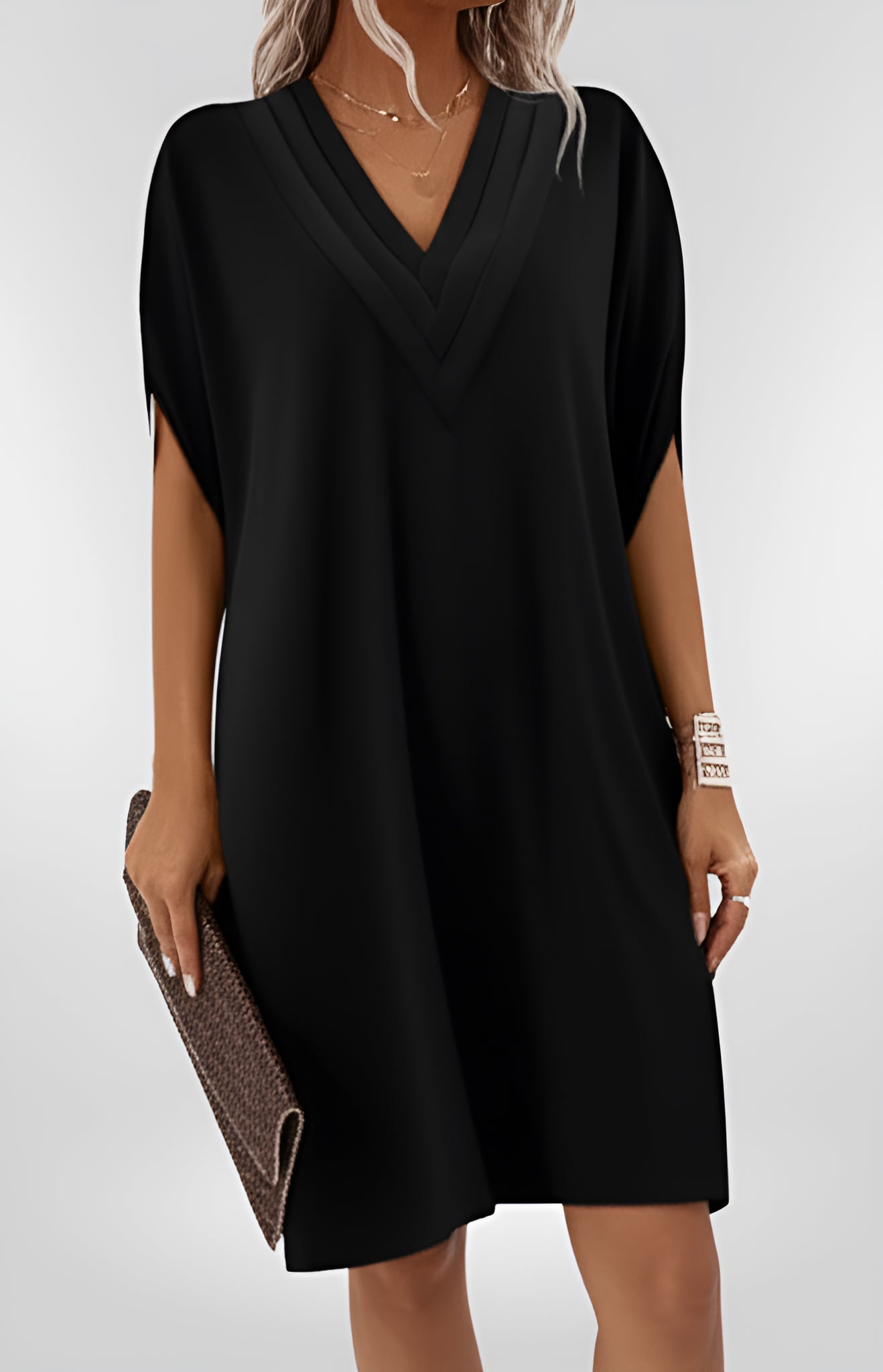 Thalia™ - Figurschmeichelndes Wickelkleid mit V-Ausschnitt