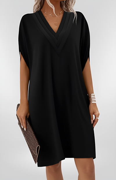 Thalia™ - Figurschmeichelndes Wickelkleid mit V-Ausschnitt