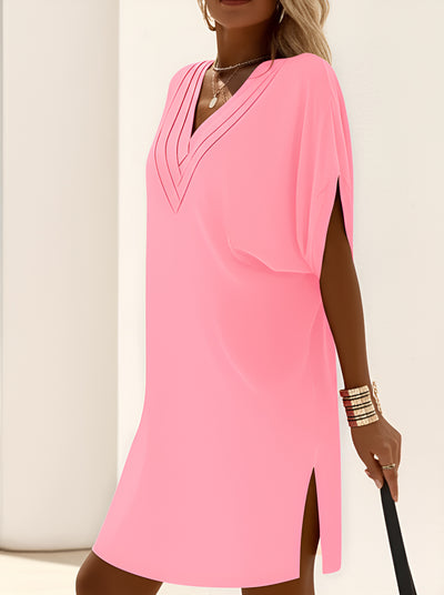 Thalia™ - Figurschmeichelndes Wickelkleid mit V-Ausschnitt
