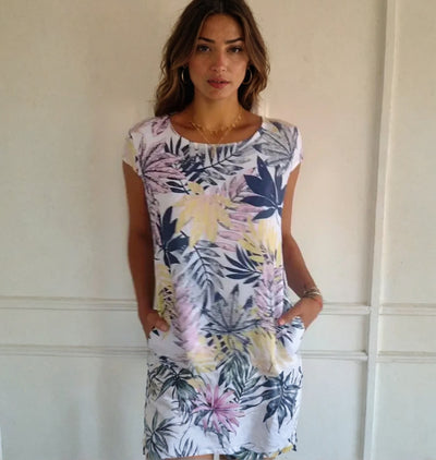 Mia™ - Luftiges Tropical-Kleid mit Seitentaschen