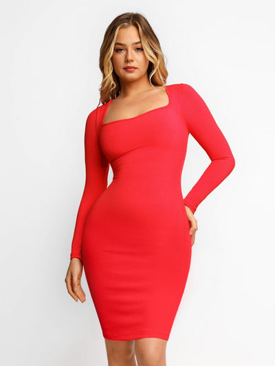 Lara - Shapewear Midikleid  mit langen Ärmeln