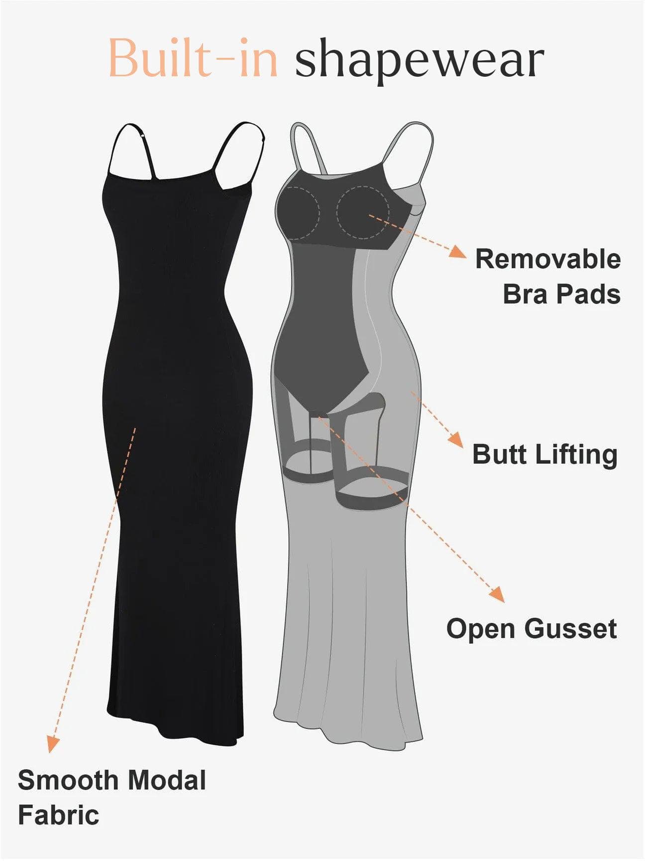 Klara - Shapewear Kleid mit integriertem Korsett und Spagethi Trägern