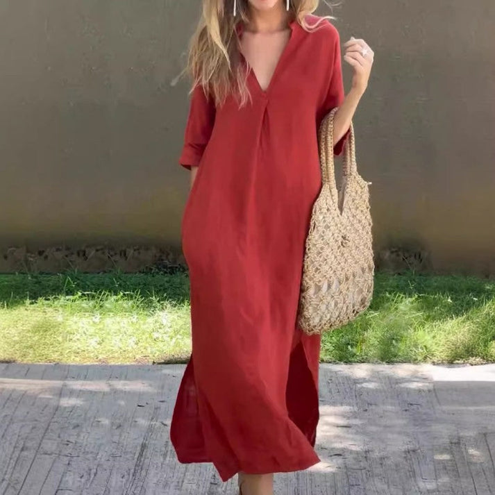 Viveka™ - Langes lockeres Kleid für elegante Leichtigkeit