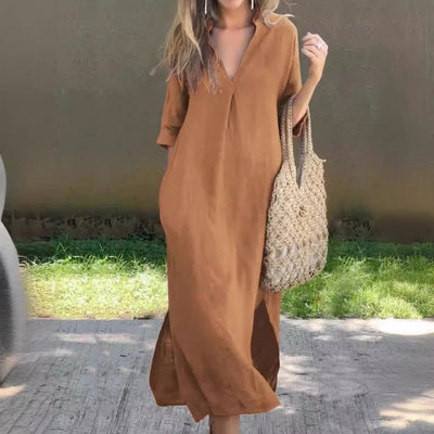 Viveka™ - Langes lockeres Kleid für elegante Leichtigkeit