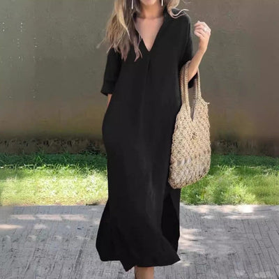 Viveka™ - Langes lockeres Kleid für elegante Leichtigkeit
