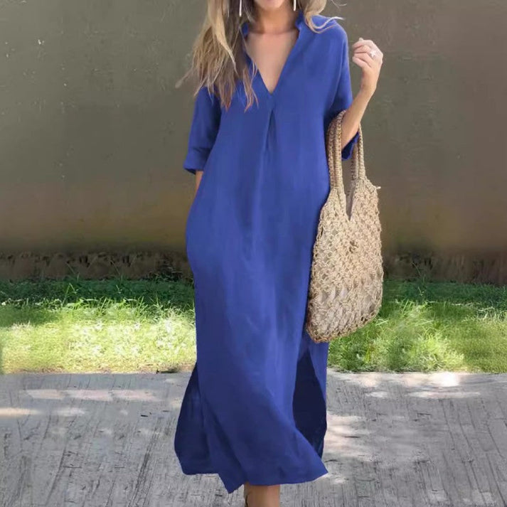 Viveka™ - Langes lockeres Kleid für elegante Leichtigkeit