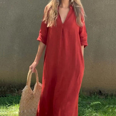 Viveka™ - Langes lockeres Kleid für elegante Leichtigkeit