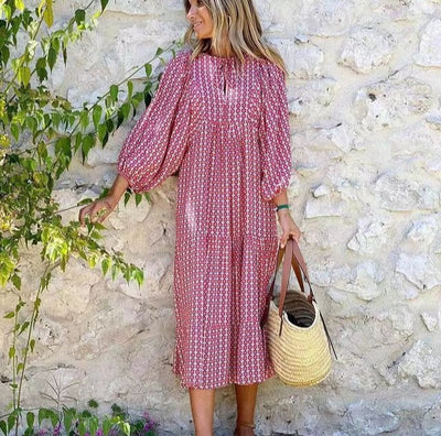 Bella™ - Mediterranes Maxikleid mit V-Ausschnitt