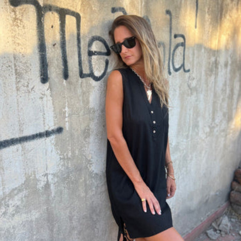 Sophia™ - Luftiges Leinenkleid mit Knopfleiste