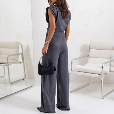 Victoria™ - Eleganter Jumpsuit mit Bindegürtel