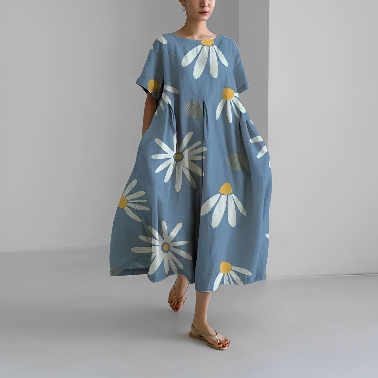 Ronja™ - Loses Damen Kleid mit auffälligem Druck für stilvollen Komfort