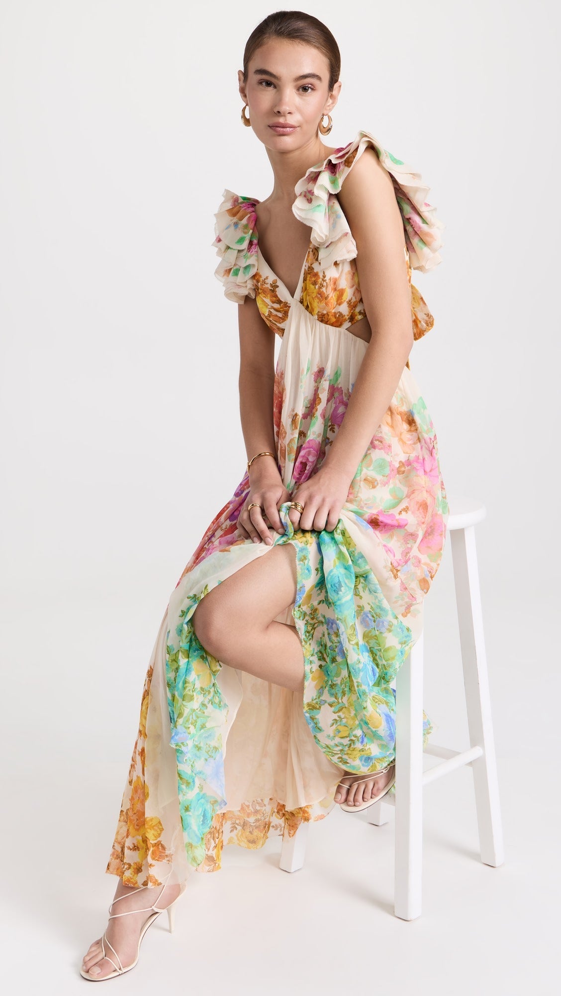 Raie™ - Sommerblumen Midikleid