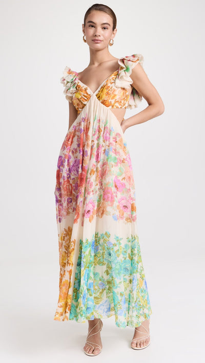 Raie™ - Sommerblumen Midikleid