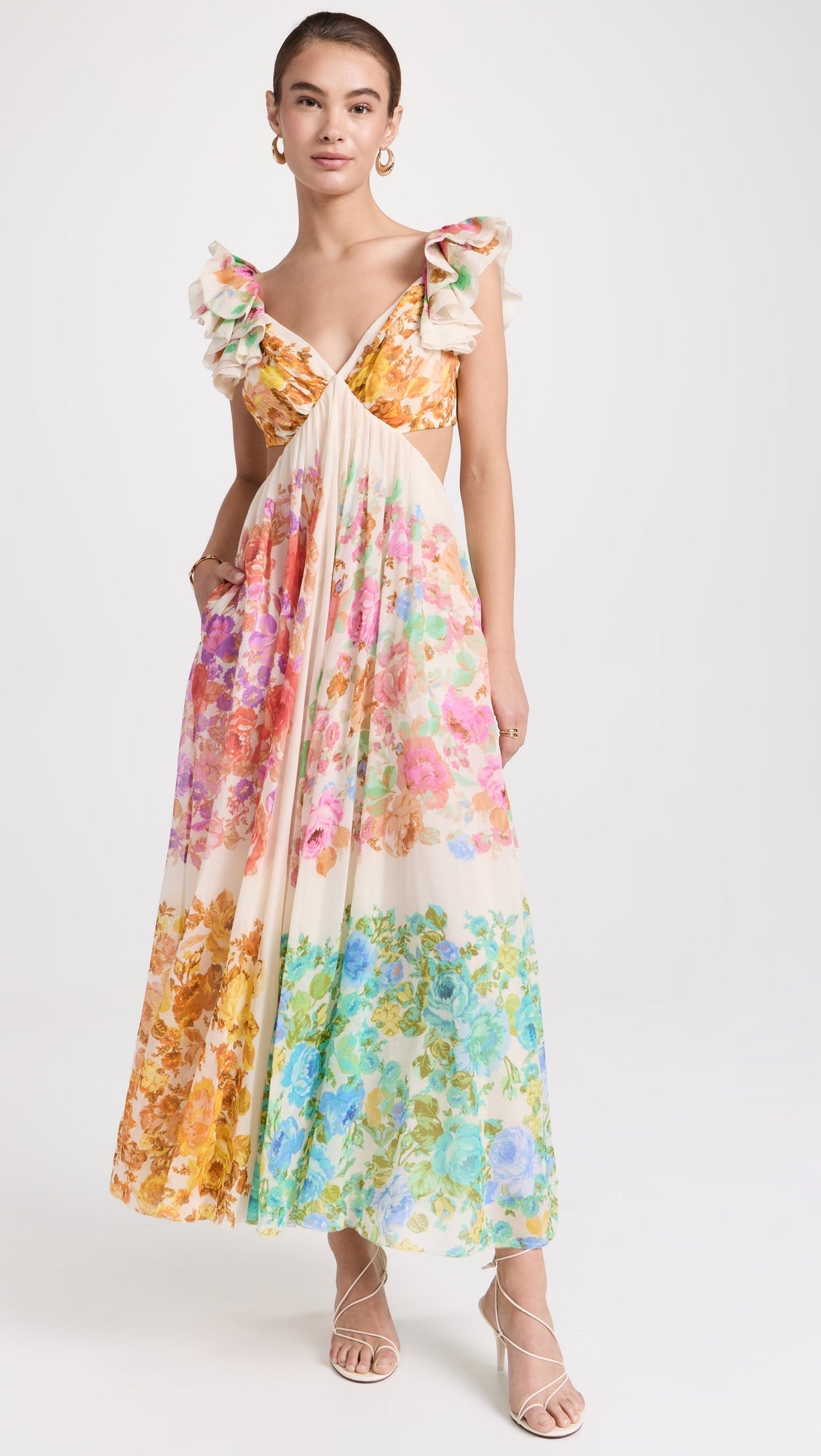 Raie™ - Sommerblumen Midikleid