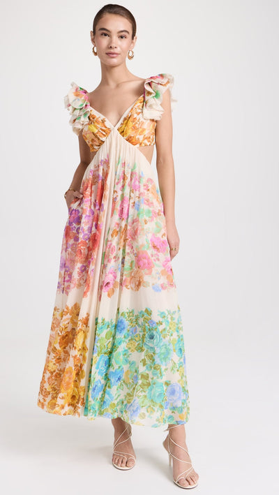 Raie™ - Sommerblumen Midikleid